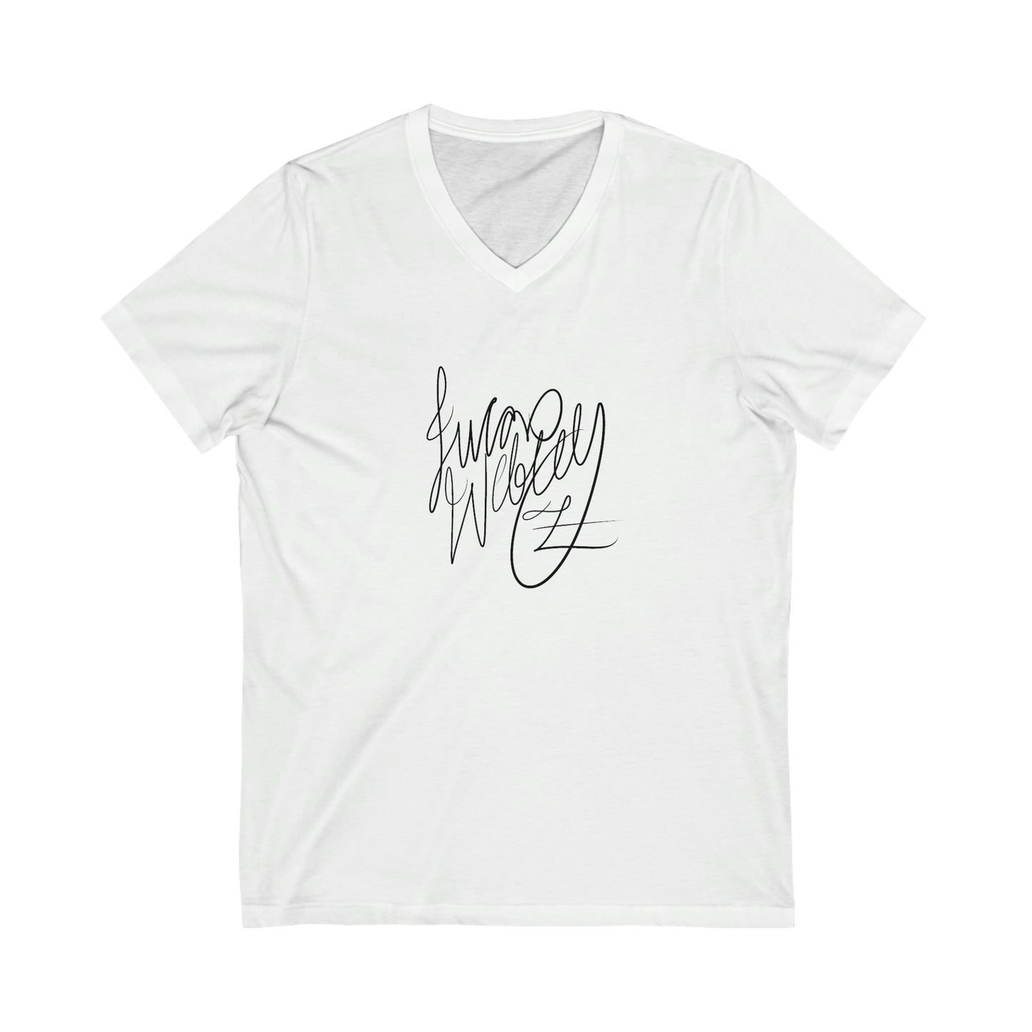 Lucas Webley Signature Unisex Jersey Short Sleeve V-Neck Tee